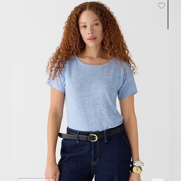 J.Crew Relaxed linen T-shirt - Picture 1 of 6